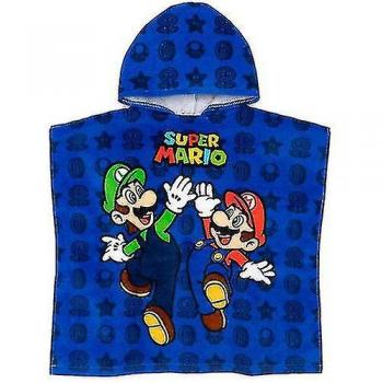 Serviette à capuche Super Mario pour enfants