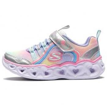 Skechers Rainbow Lux Basket Fille Argentée 34