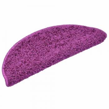 VidaXL Treppenstufenmatten 30 Stk. Violett 65x21x4 cm