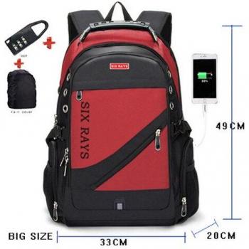 SIXRAYS USB Charging School Backpack
