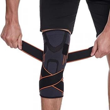 Suplid Compression Knee Sleeve with Adjustable Strap for Sports