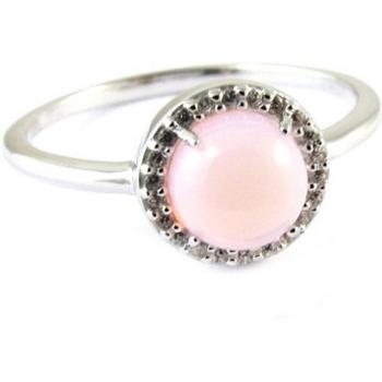 Zilveren Princess Opal Ring – Roze Zilver, 56 mm