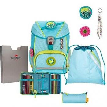 DerDieDas ErgoFlex Exklusiv LED Schulrucksack-Set 5-teilig mit Sportbeutel Primavera