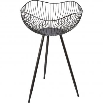 Weihnachtliche CREATIV DECO Metallschale – 40 x 60 x 40 cm, grau (Antikschwarz), 1 Stück, mit Fußstützen