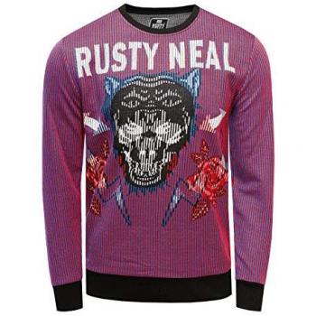 Herren Sweatshirt von Rusty Neal, Größe XXL, mehrfarbig, mit einzigartigem Print