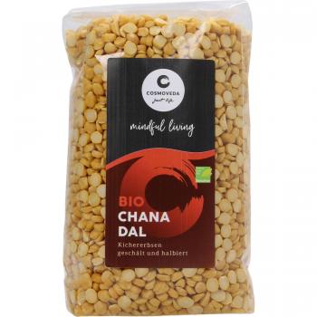 Cosmoveda Split Chickpea Dal – Kichererbsen, Bio, 500 g, geschält & halbiert