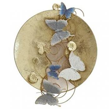 Stylish Gold Metal Butterfly Wall Hanging