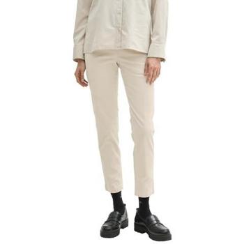 TOM TAILOR 7/8 Damenhose, Tapered Relaxed Cord, weiß
