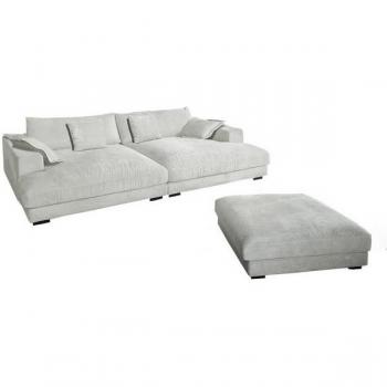 KAWOLA MADELINE Cord-Sofa mit Hocker