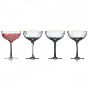 Lot de 4 verres à cocktail Palermo Gold 31,5 cl