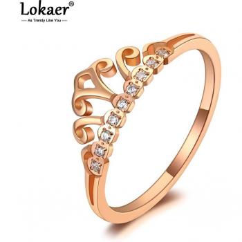 Lokaer Sortija Dorada: acero inoxidable con circonita R20045