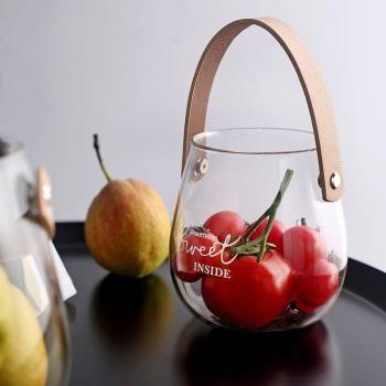 Taza de almacenamiento de vidrio para frutas