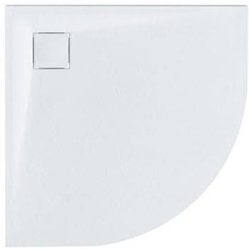 Réceptacle de douche monochrome 90 × 90 × 3 cm, couleur ivoire