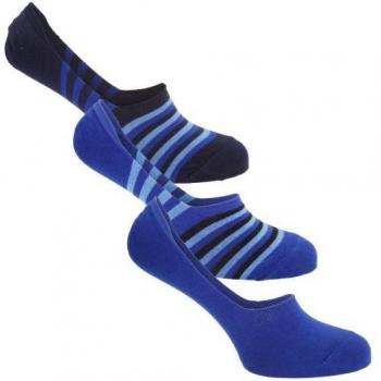 Flosso Männer Sneaker Socken Pack – 3er Set, Schwarz/Blau, UK Version