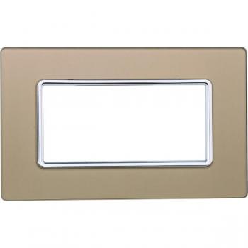 ETTROIT Glas Abdeckrahmen Bticino Matix 4 Module Gold