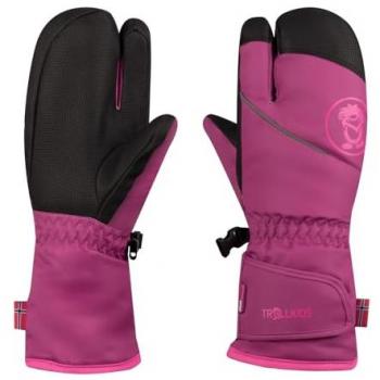 TROLLKIDS Kinder Skihandschuhe, bright berry