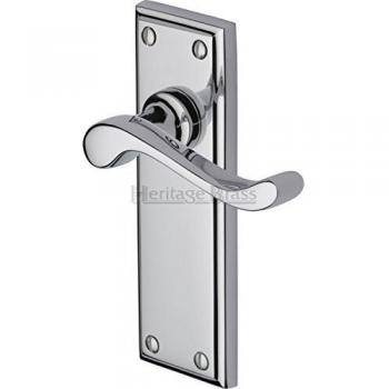Chrome Finish Edwardian Lever Latches – 2 Piece Kit