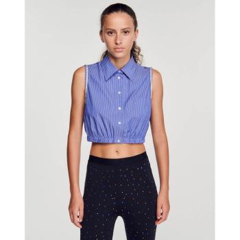 Sandro Patterned Blue Shirt – Female S