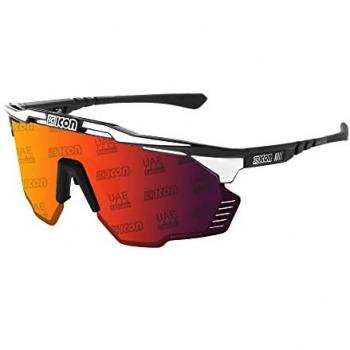 Gafas Deportivas Scicon Aeroshade Kunken Negro Blanco con Lentes Monogram Rojo CAT3