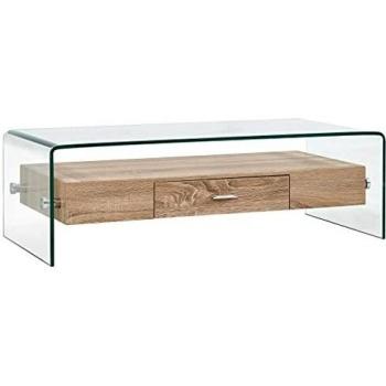 VidaXL Clear Tempered Glass Coffee Table 98x45x31 cm
