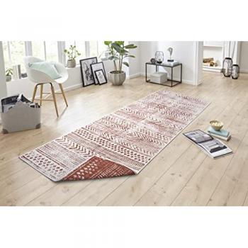 Northrugs Biri Indoor-Outdoor Rug Runner 80 x 350cm Cayenne Red/White