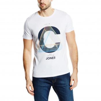 Jack & Jones Camiseta Hombre Blanco Ajuste Fino Pequeña