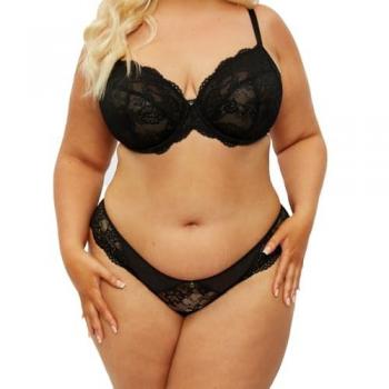 DD+ Sexy Lace Planet Bra Black