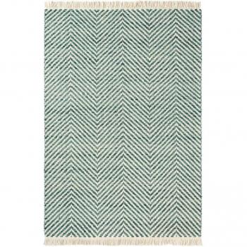 Alfombra Natural de Lana 140x200 Verde & Beige