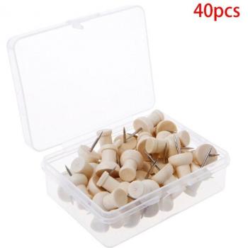 40 Pcs Wooden Drawing Pins