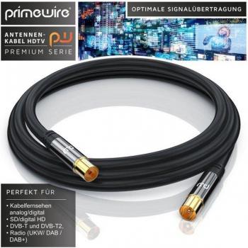Primewire 15‑M‑Stück HDTV Antennenkabel – 4‑fach Shielding, 75 Ohm, 135 dB
