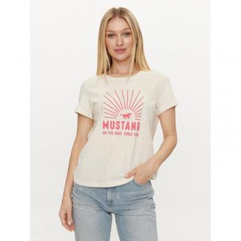 Mustang Alina C Print Damen T-Shirt Gelb