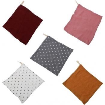 5-Pack Cotton Baby Burp Cloths