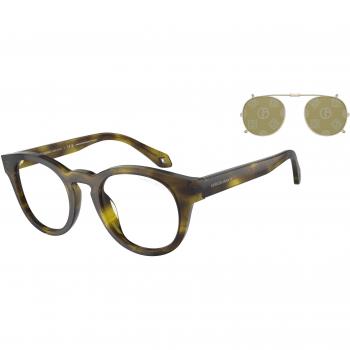 Giorgio Armani AR8190U Green Eyeglasses for Men 48mm with Clip-on