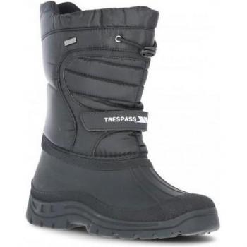 Trespass Unisex Dodo Pull On Black Winter Snow Boots Size 12