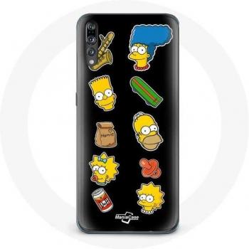 Simpsons Themed Black Background Case for Huawei P20 Pro