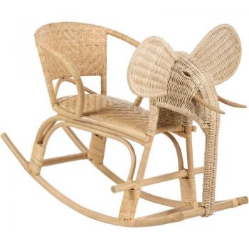 Elefante Rattan da Giardino per Bambini – Sedia a Dondolo Beliani Ampollino
