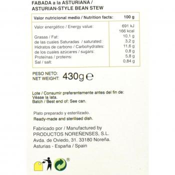 Fabada de la Cocina de Mamina Sara 430 g