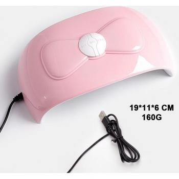 Sèche‑vernis 54 W Mini « Papillon Rosé » – 18 pièces + kit perles USB
