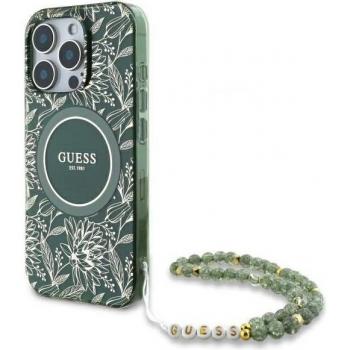 Étui de protection IML Flowers Allover Electro Pearl Strap MagSafe – modèle Guess iPhone 16 Pro Max 6,9