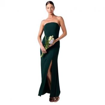 Sapphire Wave Bandeau Maxi Bride Dress
