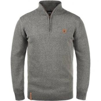 Indicode IDNathen Strickpullover mit Zip-Kragen