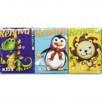 Renova Kompakt‑Kids Taschentücher – 6 Päckchen (21 Stück)