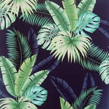 Vibrant Miami Tropics Leaf Design Wallpaper