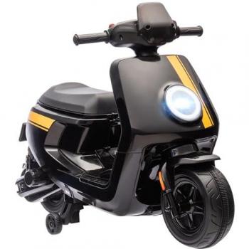 6V Kids Electric Ride-On Motorbike with Headlight, Music, and Training Wheels