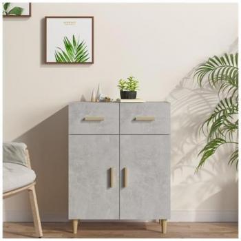 Premium Sideboard Holzwerkstoff Grau 69,5x34x89 cm