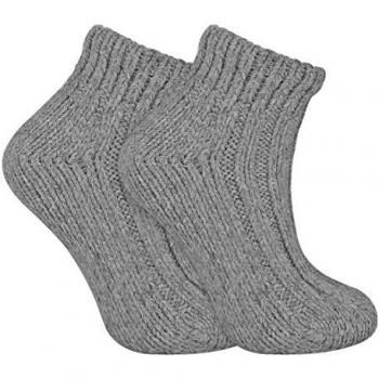 Chunky Ribbed Low Cut Wool Blend Ankle Boot Socks