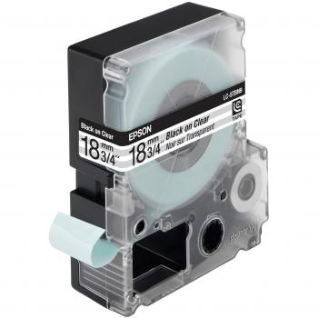 EPSON 18 mm Schreibband LC5TBN9 – schwarz auf durchsichtig