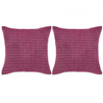 VidaXL 2 Cuscini Decorativi in Velluto 45x45 cm Rosa