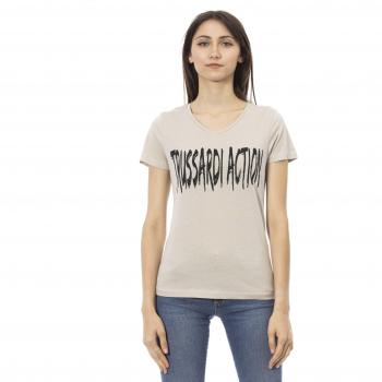 Trussardi Beige Cotton T-Shirt