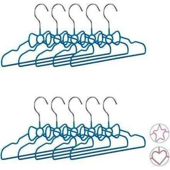 Stampelle per Bambini con Fiocco, Set da 10, 30 cm, Ferro, Celeste